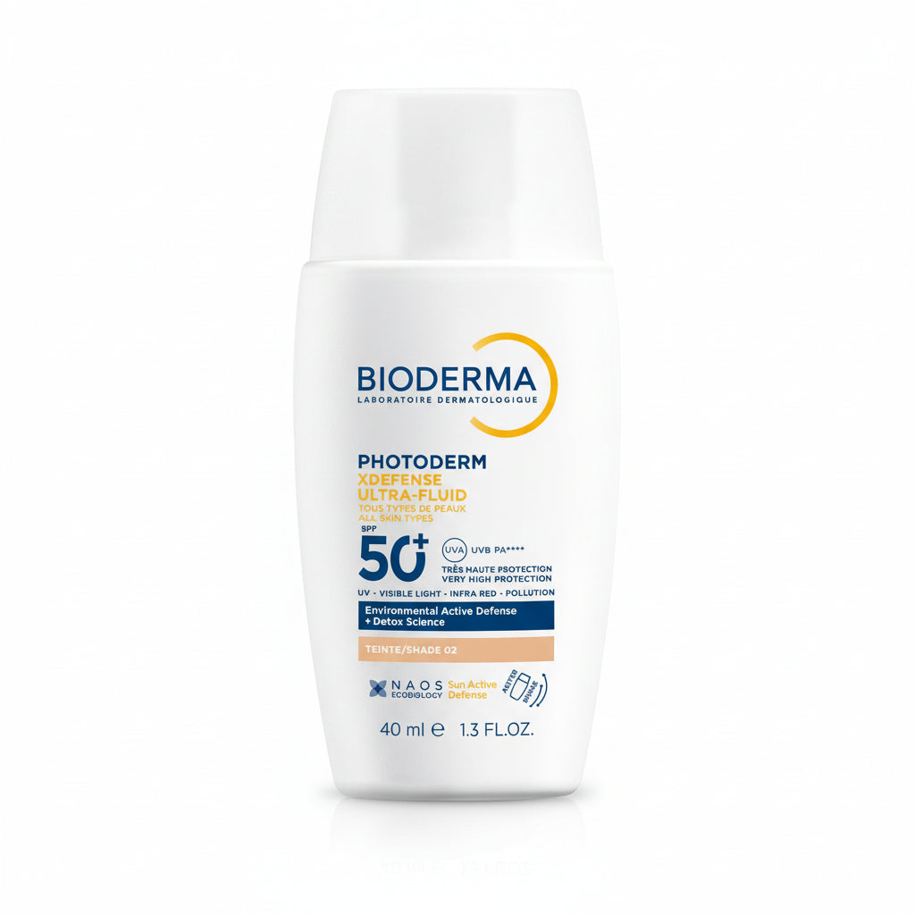 Bioderma - PHOTODERM XDEFENSE LSF50+ 02 / Tägliche Detox-Sonnenpfl ege / Hell getönt