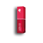 Ein roter und rosafarbener rechteckiger NLINE Lip Bliss Kosmetikflakon mit dem NEAUVIA-Branding ist auf einem schlichten weißen Hintergrund abgebildet, der links einen weichen Schatten aufweist.