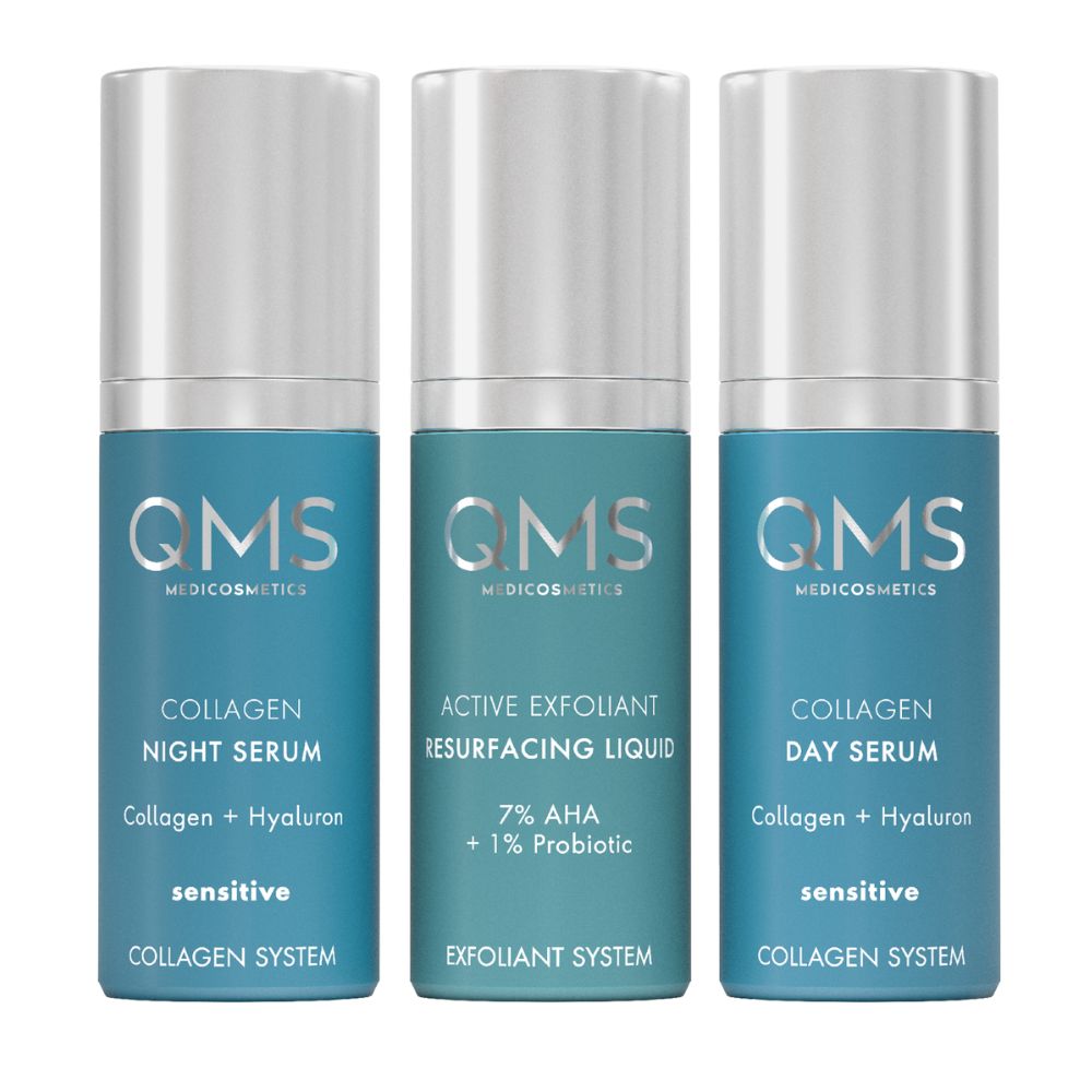 QMS Collagen + Exfoliant Set Strong 3x30ml