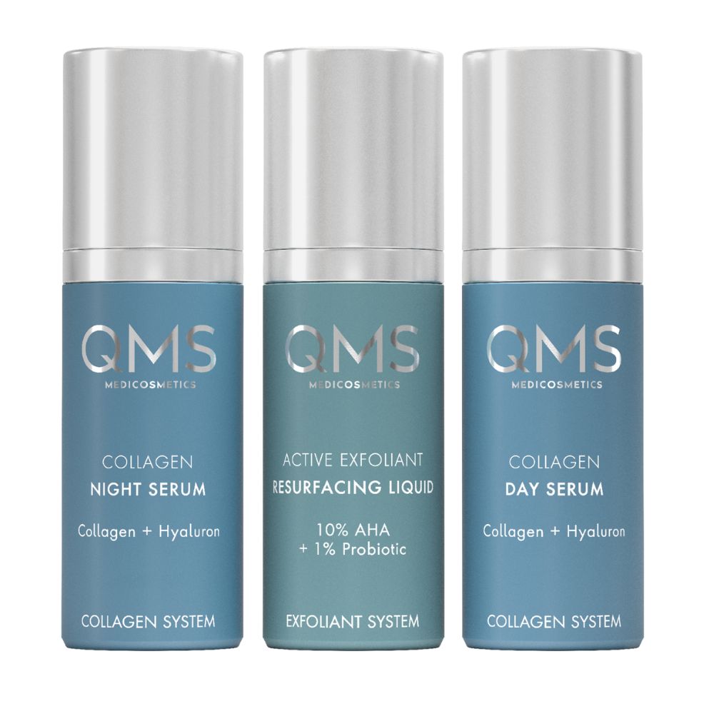 QMS Collagen + Exfoliant Set Strong 3x30ml