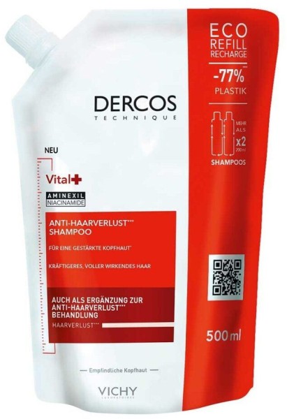 Vichy Dercos - Vital-Shampoo mit Aminexil Nachfüllpack 500ml